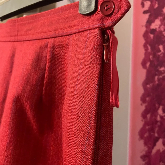 YSL VINTAGE PINSTRIPE WOOL SKIRT - Picture 3 of 4